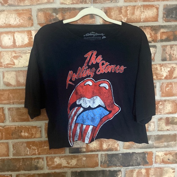 the Rolling Stones Tops - The Rolling Stones cropped tee